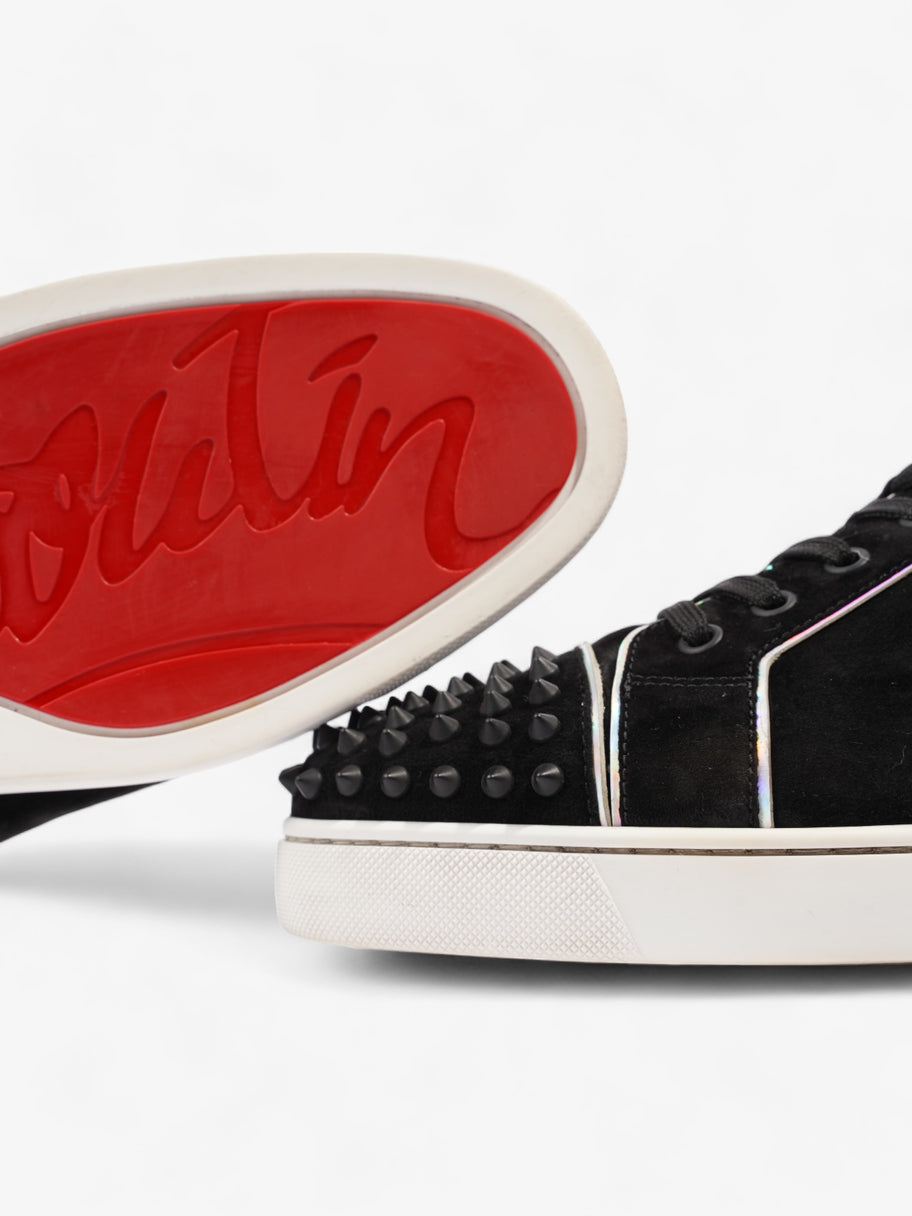 Christian Louboutin Louis Junior Spikes Sneakers Black / Iridescent Suede EU 45 UK 11 Image 9