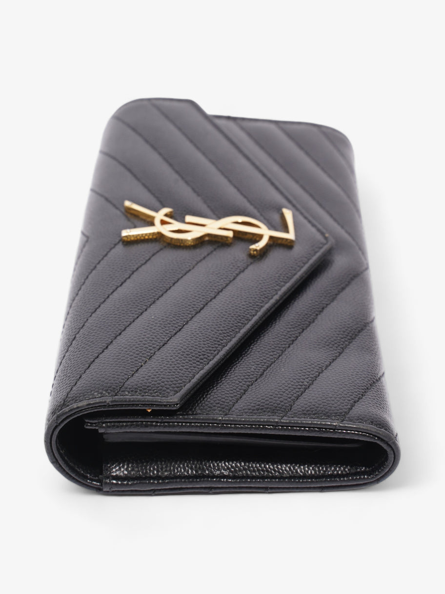 Saint Laurent Envelope Wallet Black Grained Leather Image 4