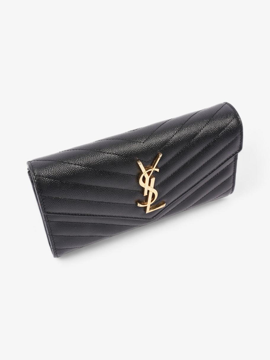 Saint Laurent Envelope Wallet Black Grained Leather Image 6