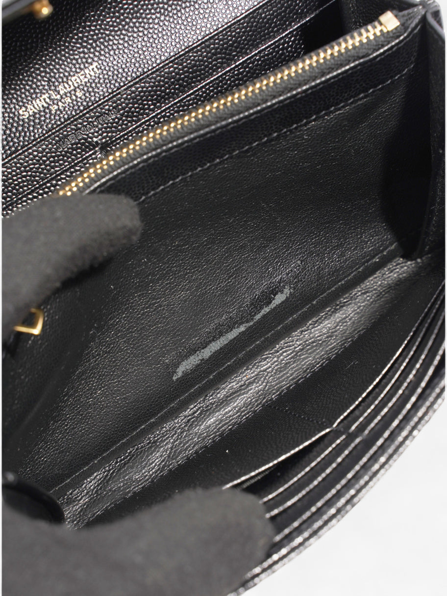 Saint Laurent Envelope Wallet Black Grained Leather Image 9