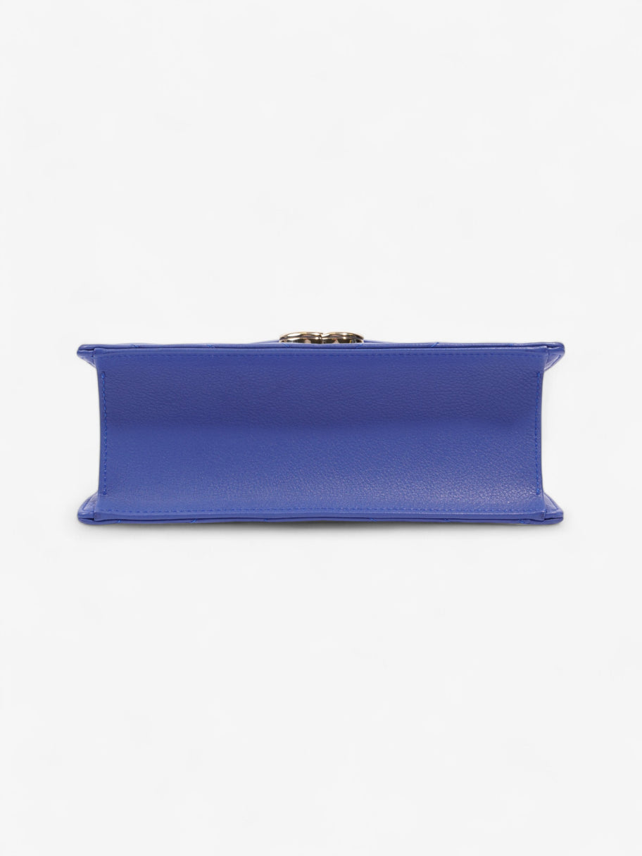 Chanel Envelope Flap Bag Blue Calfskin Leather Image 6