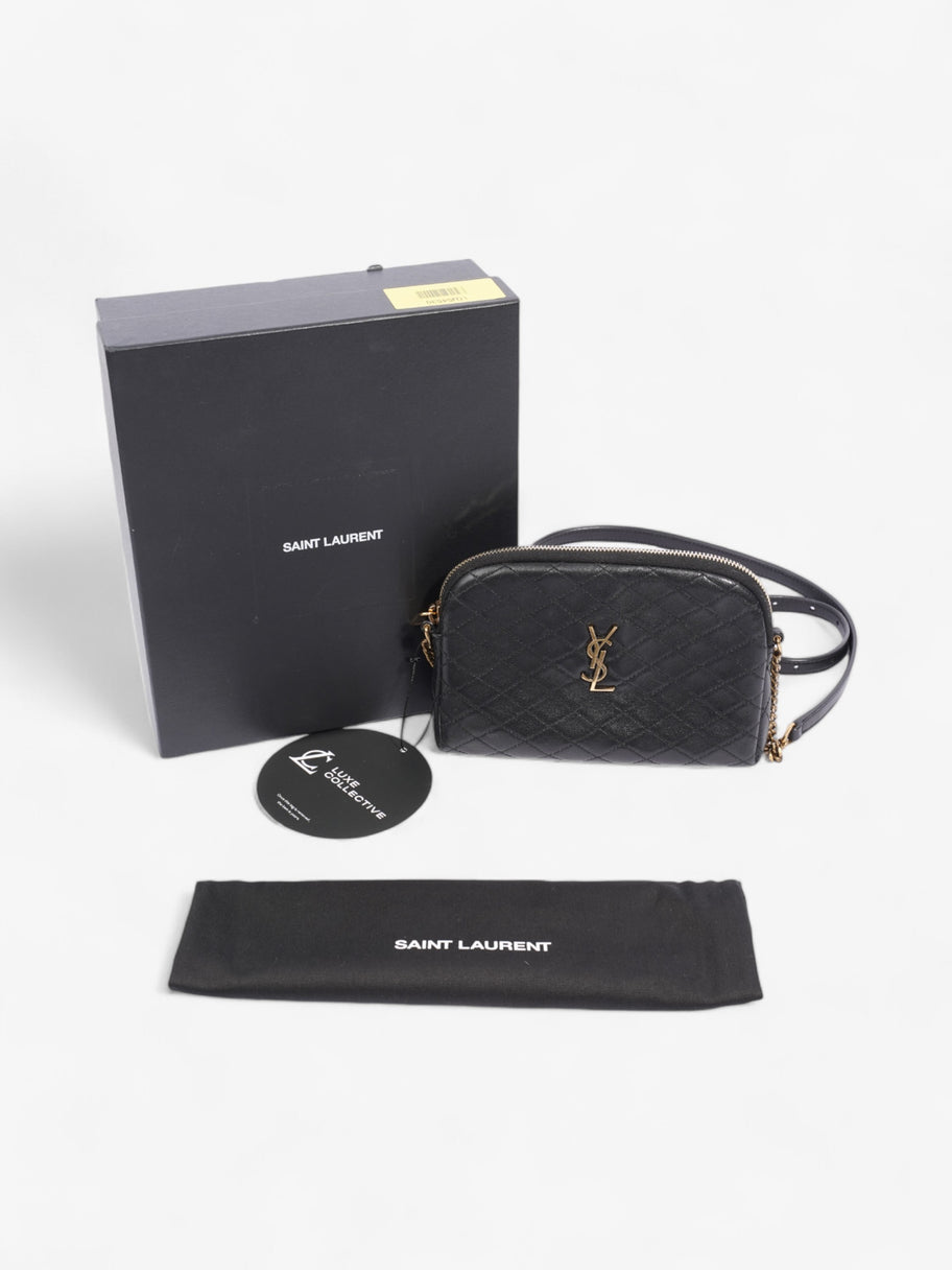 Saint Laurent Gaby Black Matelasse Leather Mini Image 9