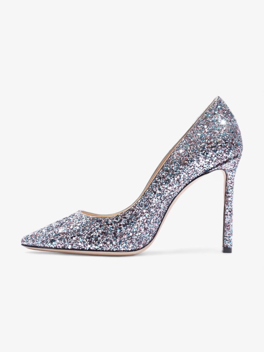 Jimmy Choo Romy Heels 100mm Bubblegum Mix Glitter EU 38 UK 5 Image 3