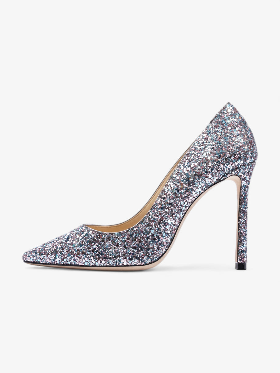 Jimmy Choo Romy Heels 100mm Bubblegum Mix Glitter EU 38 UK 5 Image 5