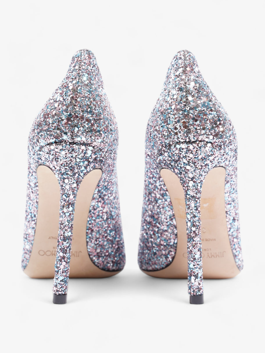 Jimmy Choo Romy Heels 100mm Bubblegum Mix Glitter EU 38 UK 5 Image 6