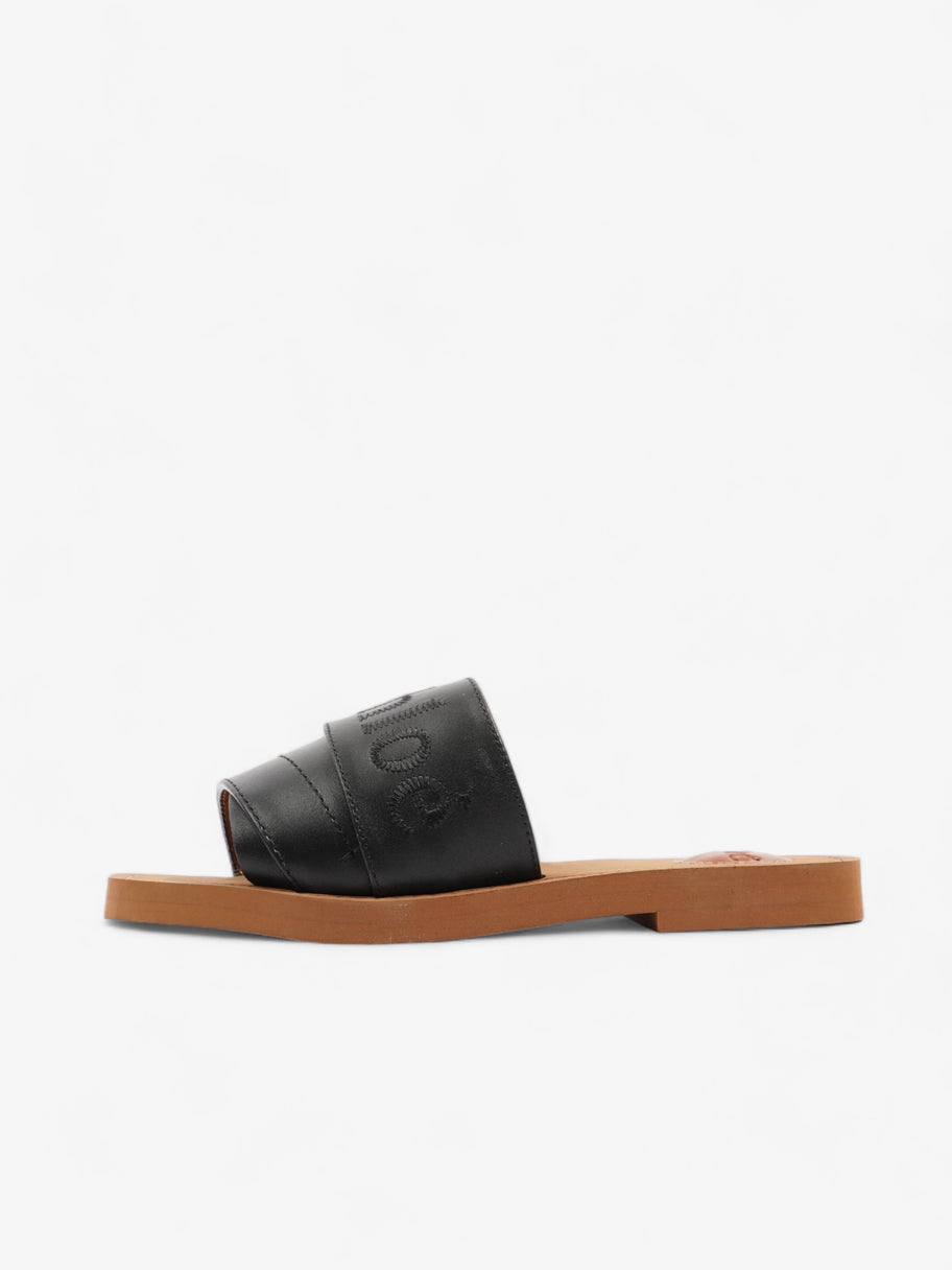 Chloe Woody Sandals Black Leather EU 35 UK 2 Image 5