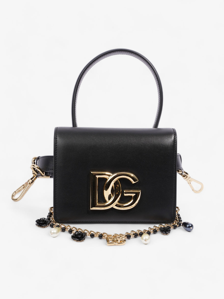 Dolce and Gabbana 3.5 Belt Bag Black Leather 75cm 30