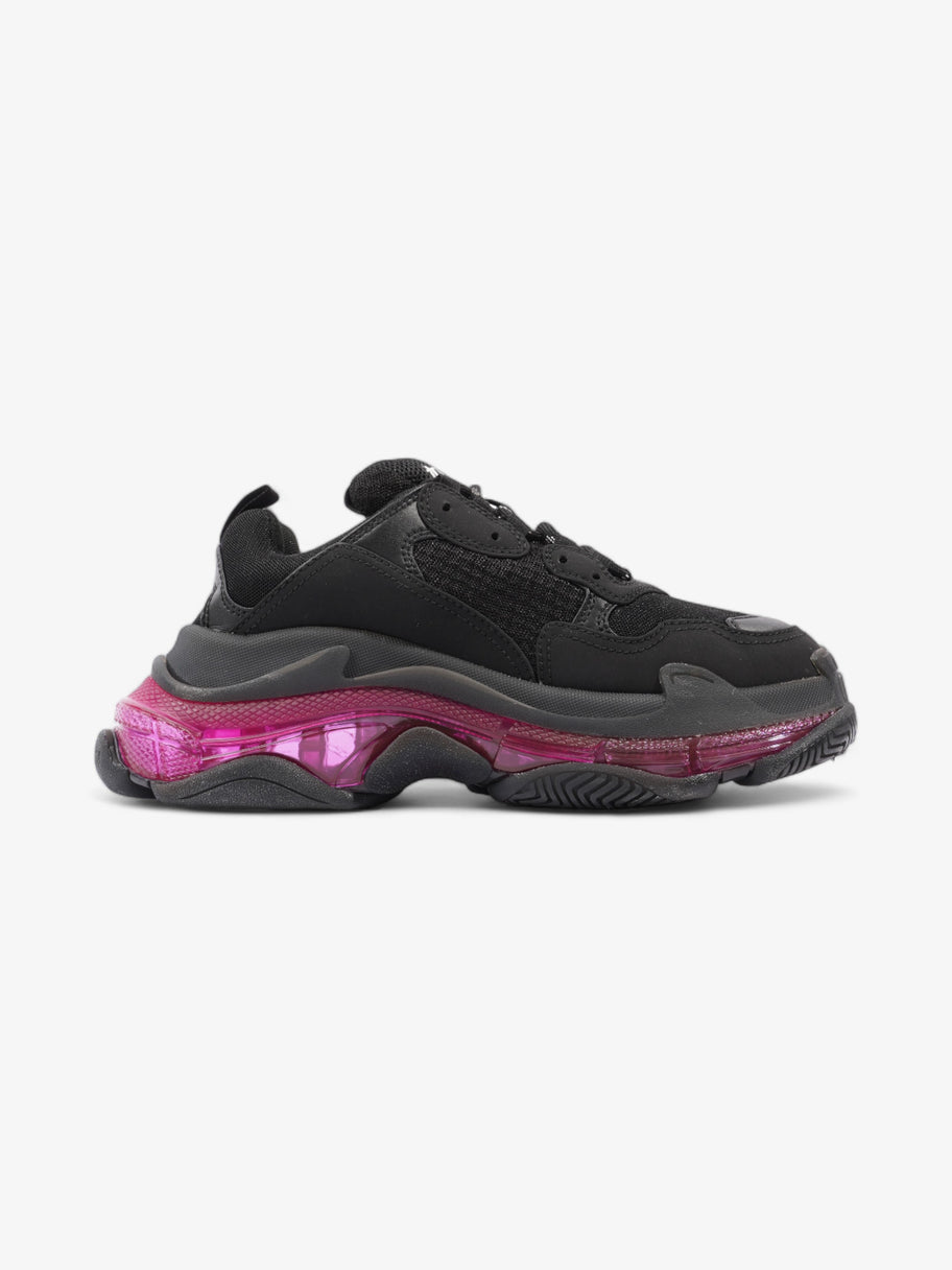 Balenciaga Triple S Clear Sole Black Pink Neon Mesh EU 39 UK 6 Luxe Collective