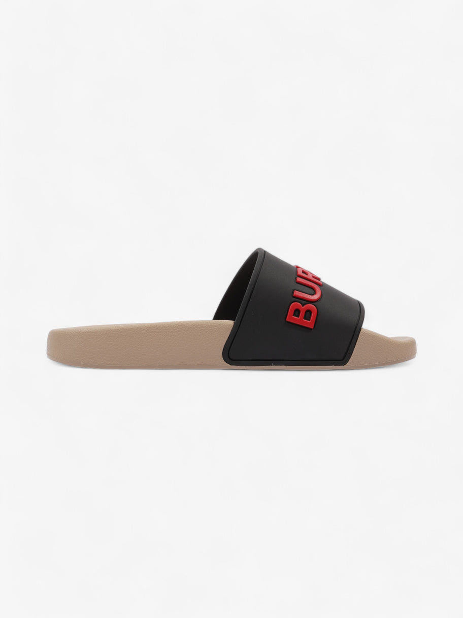 Burberry Logo Slider Black / Red / Beige Rubber EU 37 UK 4 Image 4