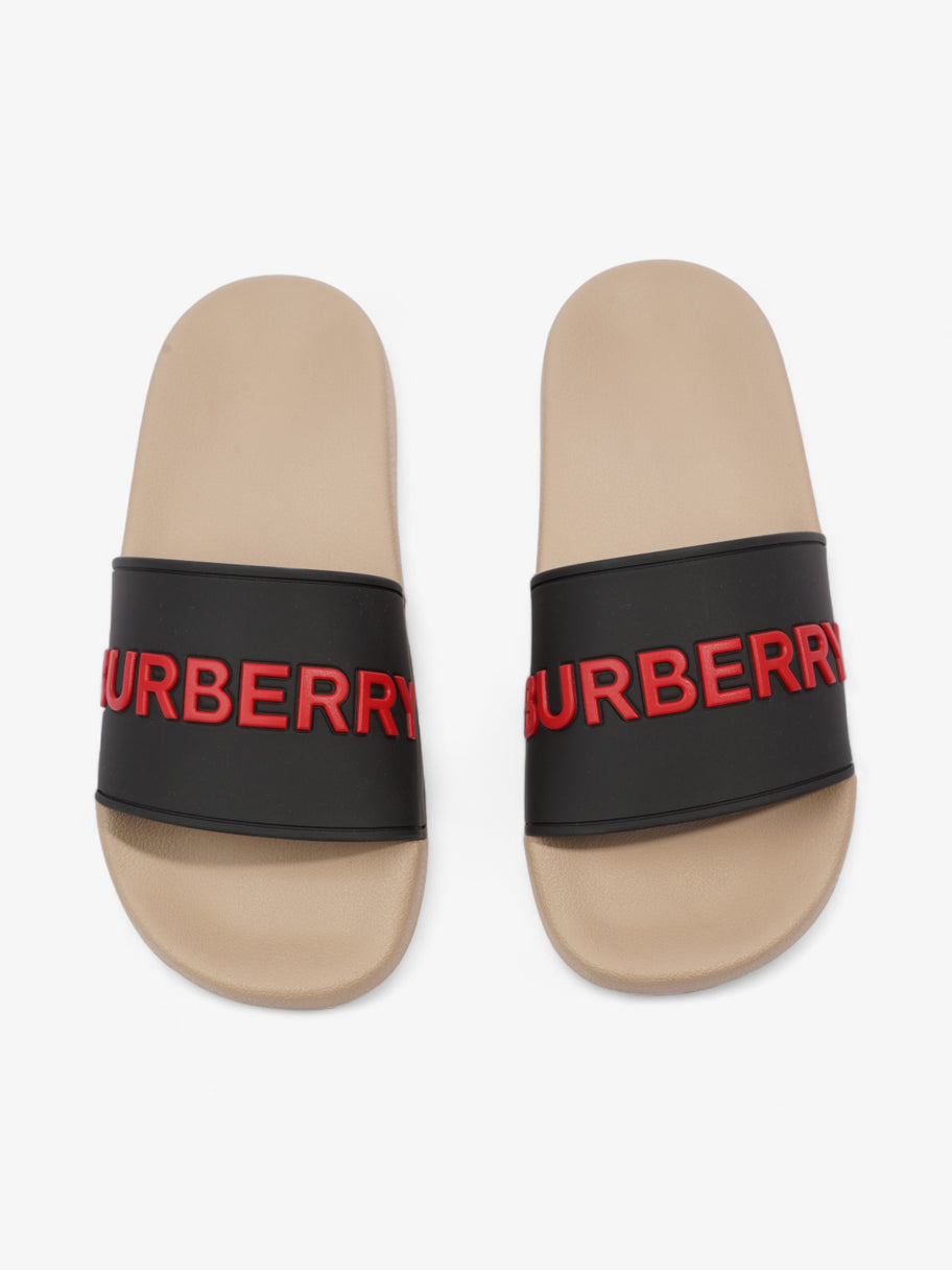 Burberry Logo Slider Black / Red / Beige Rubber EU 37 UK 4 Image 8