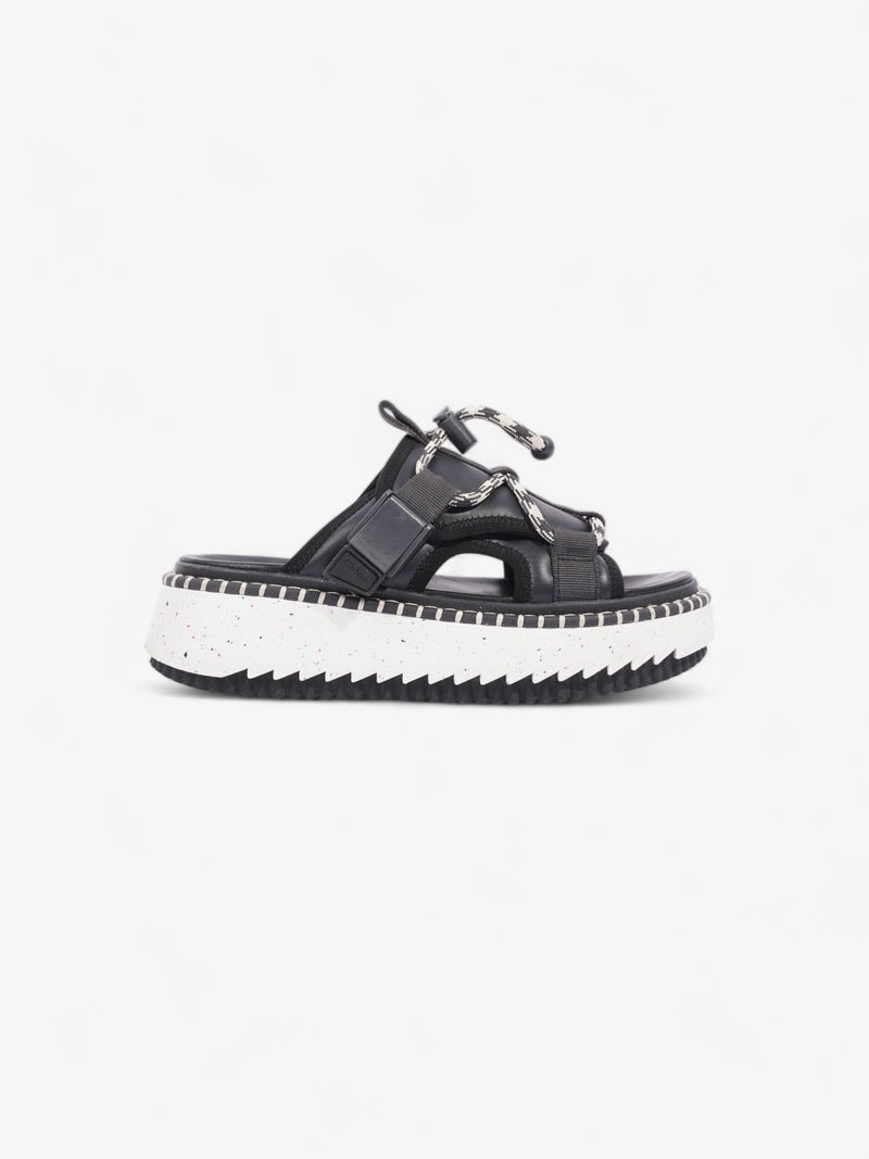  Lilli Platform Sandals Black / White Leather EU 37 UK 4