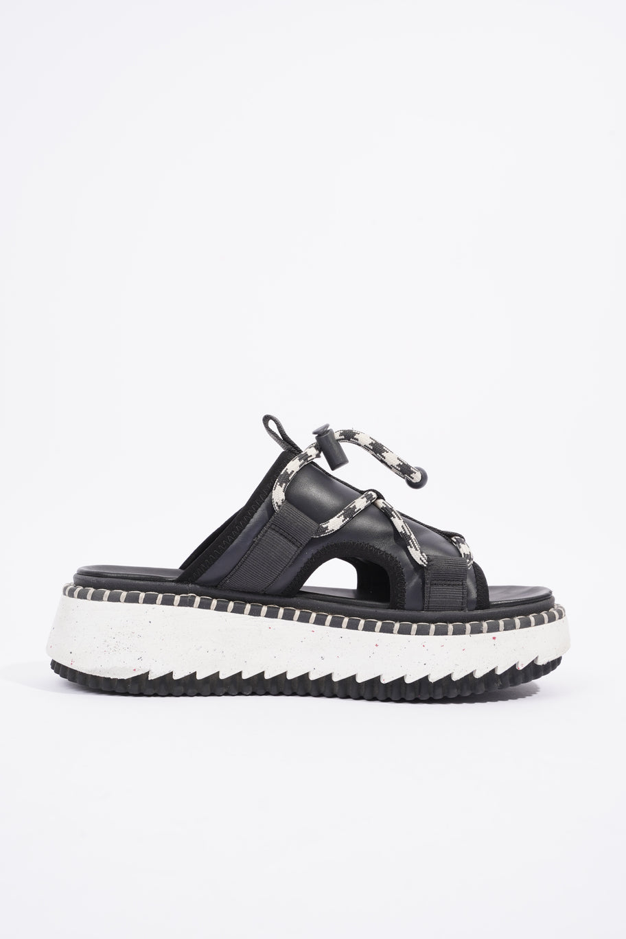 Lilli Platform Sandals Black / White Leather EU 37 UK 4 Image 4