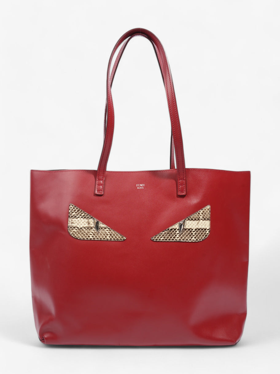 Fendi Monster Eye Tote Red / Snake Leather Image 1