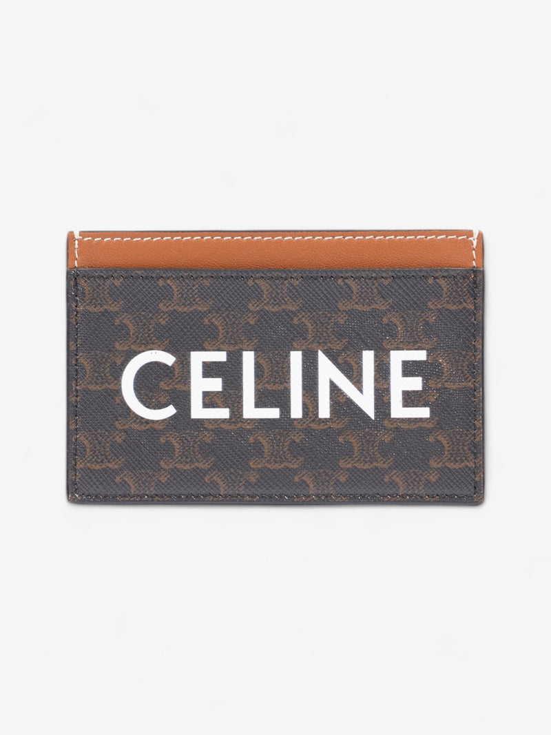  Celine Card Holder Triomphe / Brown Canvas