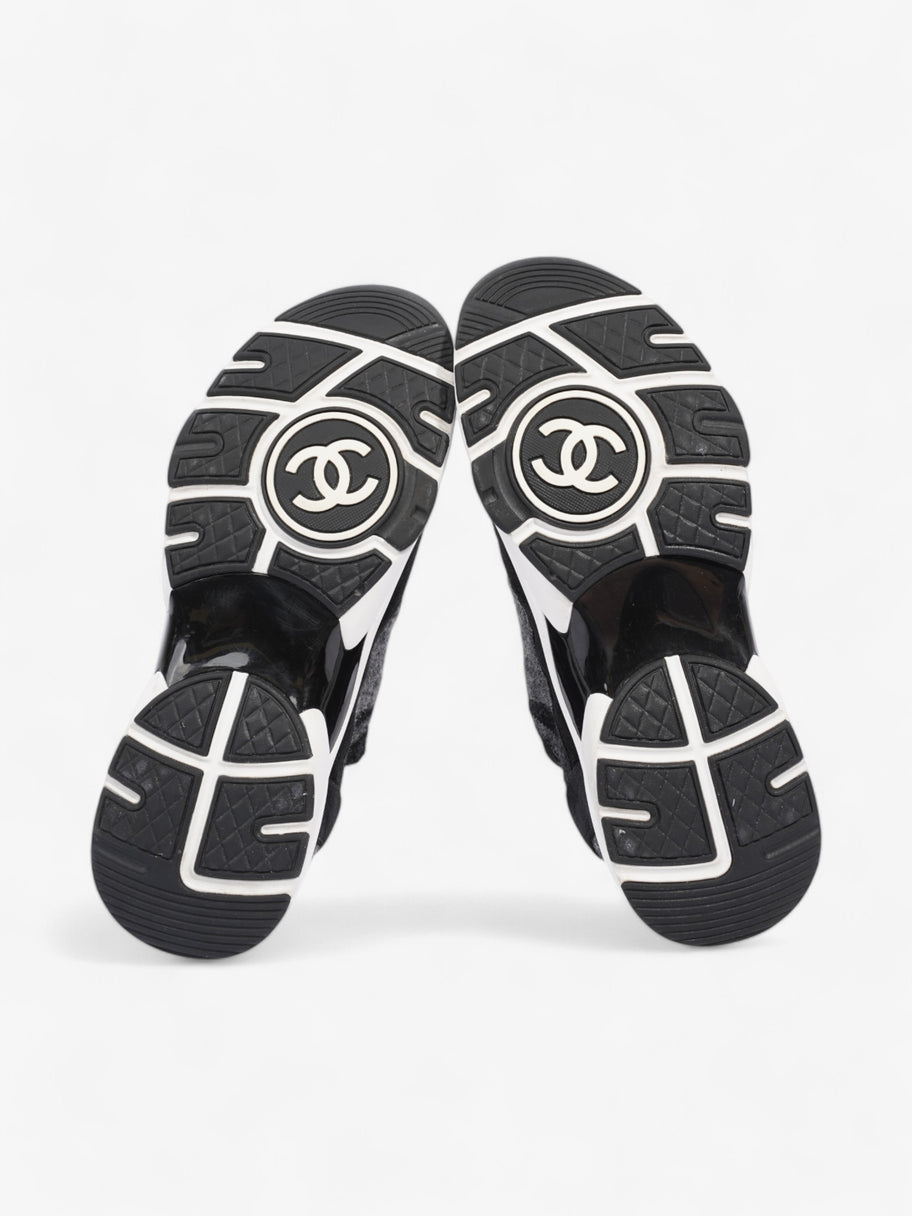 Chanel CC Logo Sneakers Grey / Black Wool EU 37 UK 4 Image 7