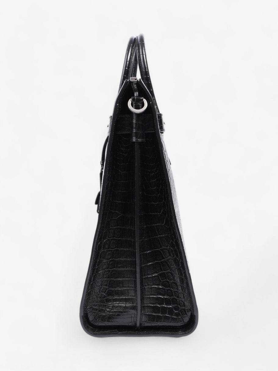 Saint Laurent Sac De Jour Black Embossed Leather North/South Image 3