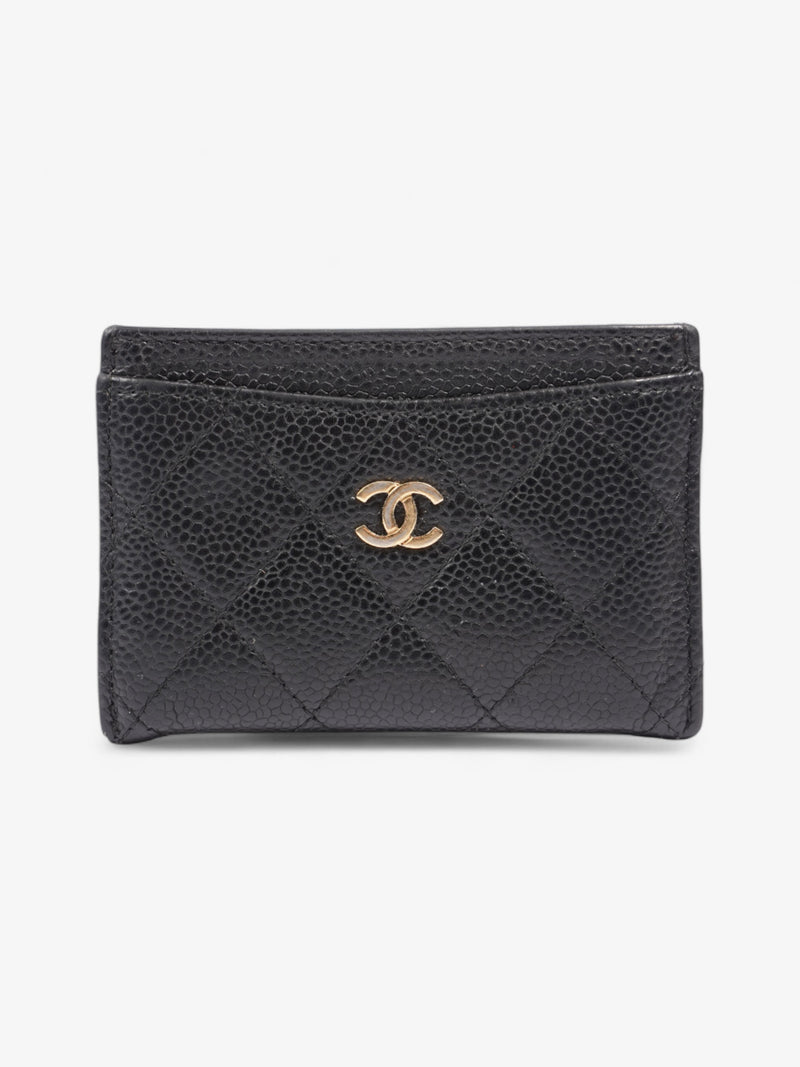  Chanel Card Holder Black Caviar Leather