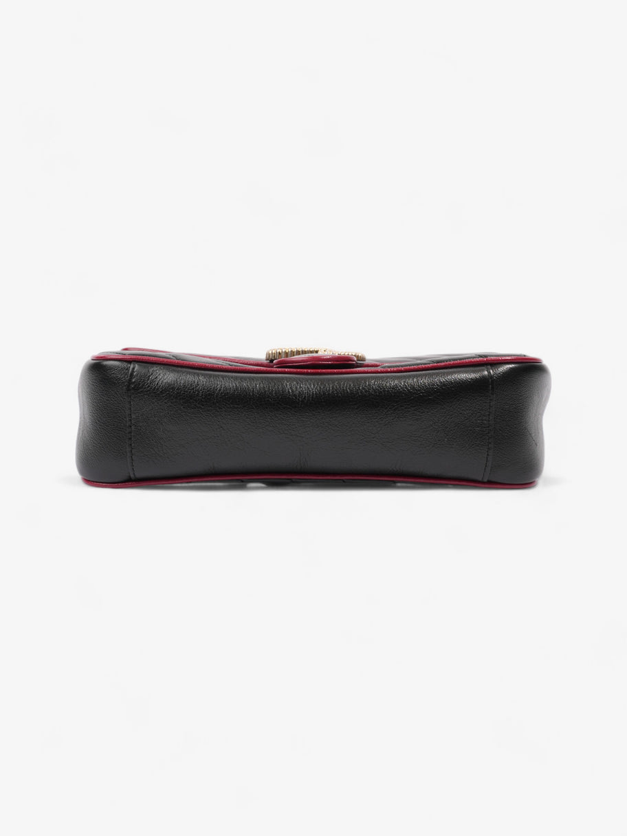 Gucci GG Marmont Flap Black / Red Leather Small Image 6