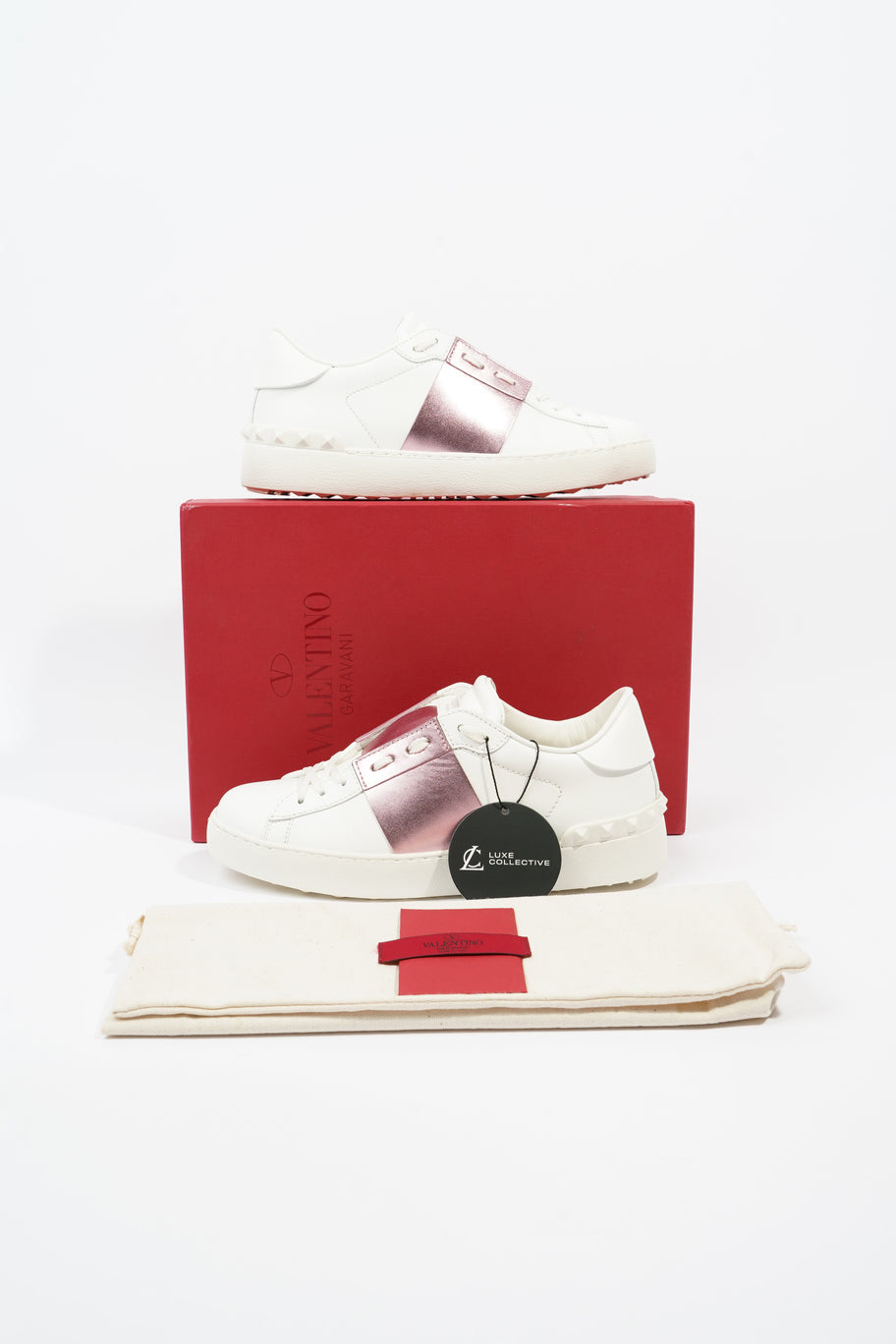Open Sneakers White / Pink Leather EU 37.5 UK 4.5 Image 12