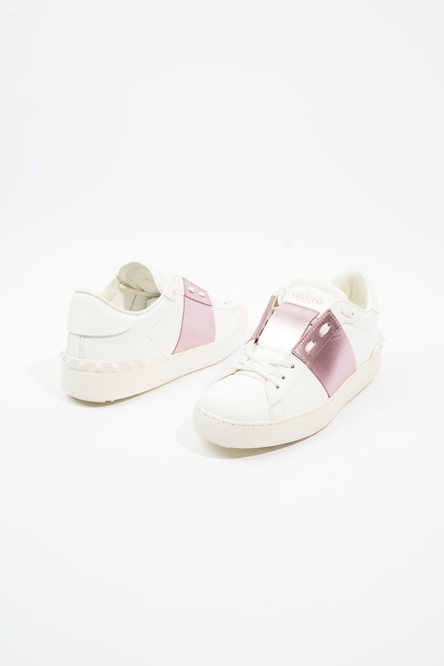 Open Sneakers White / Pink Leather EU 37.5 UK 4.5 Image 9
