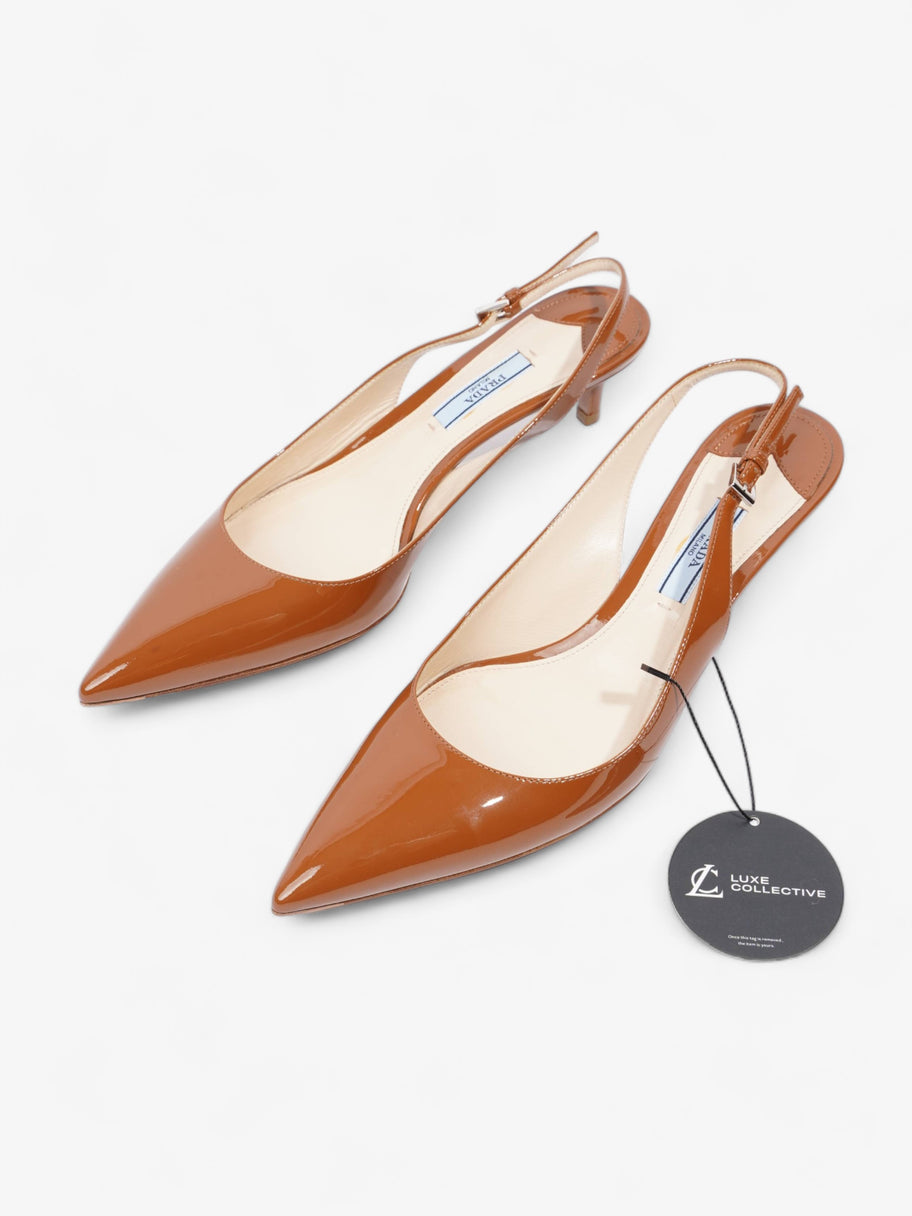 Slingback Pump 45 Brown Patent Leather EU 39 UK 6 Image 9