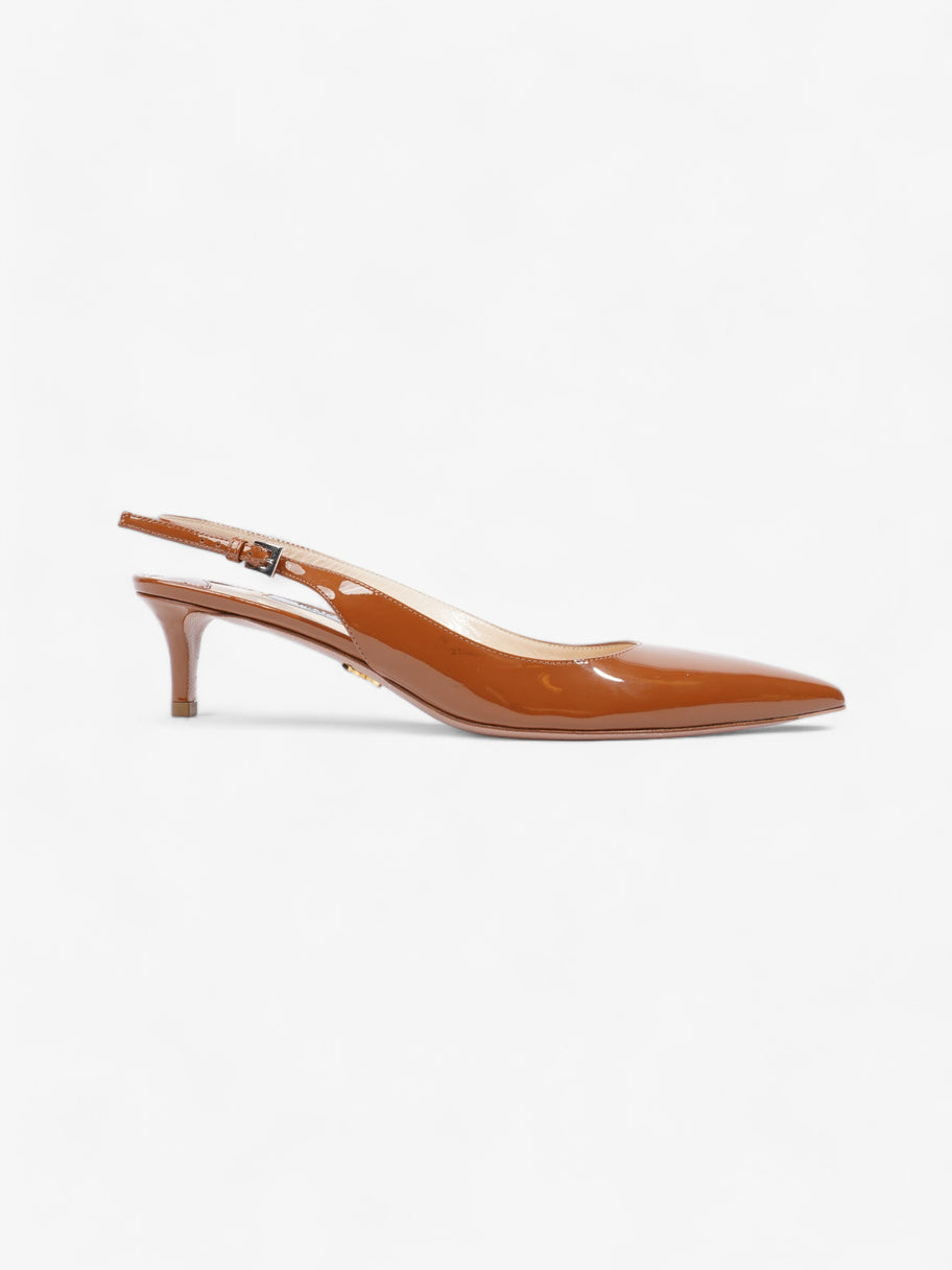 Slingback Pump 45 Brown Patent Leather EU 39 UK 6 Image 1