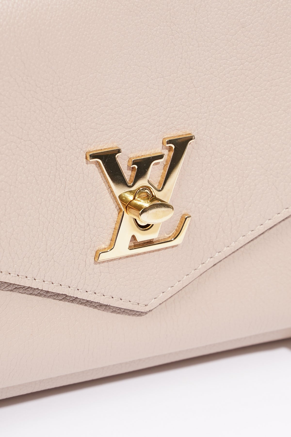 Louis Vuitton MYLOCKME Chain Pochette Greige Beige in Calfskin