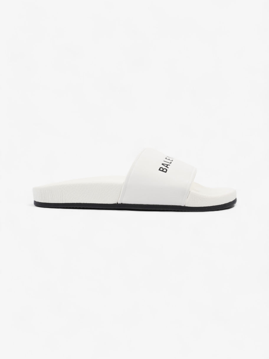 Balenciaga Logo Slider White / Black Nappa Leather EU 40 UK 7 Image 1