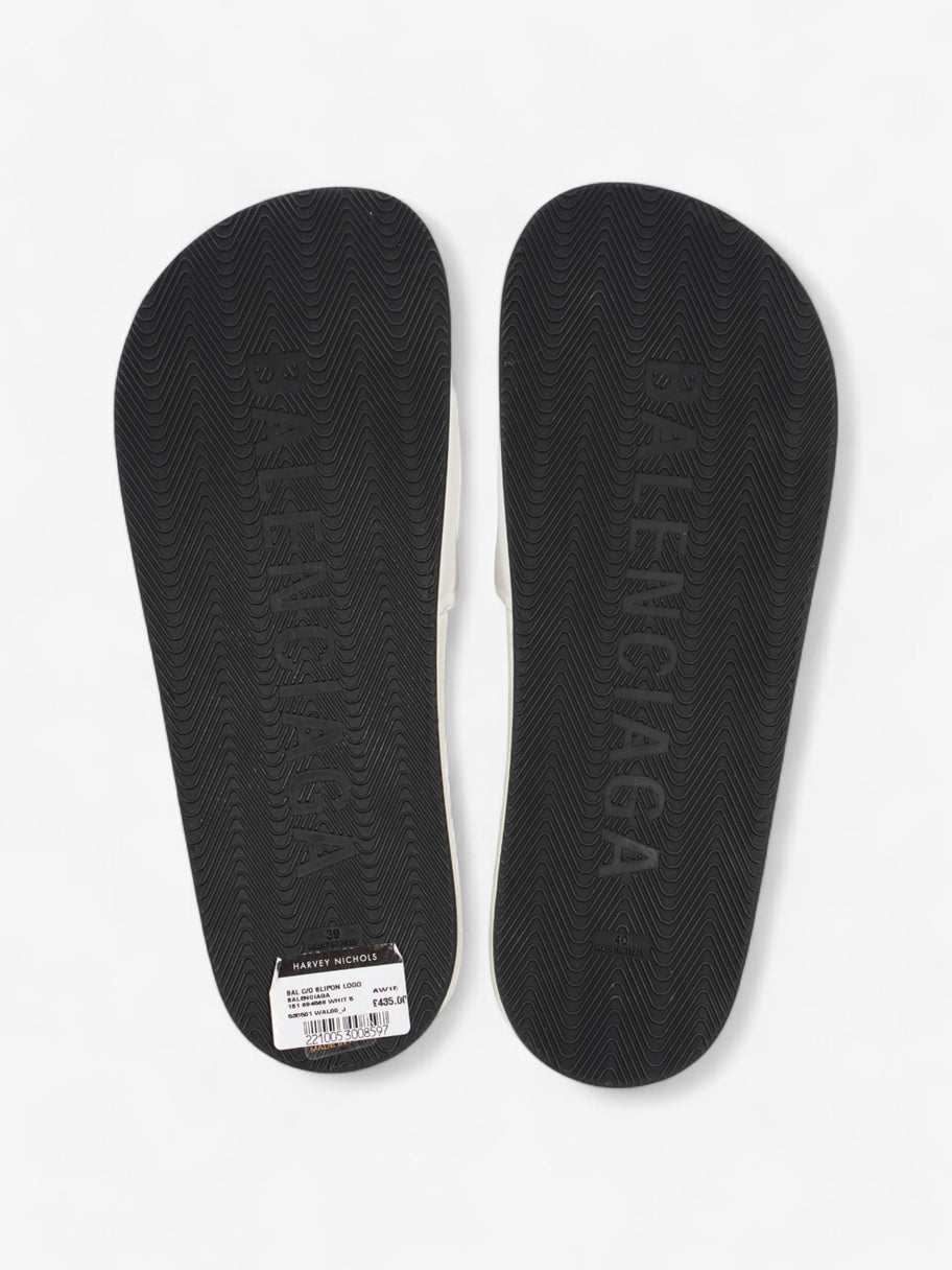 Balenciaga Logo Slider White / Black Nappa Leather EU 40 UK 7 Image 7