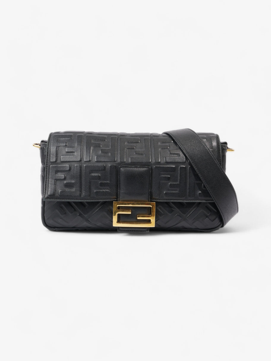 Fendi Baguette Black Lambskin Leather Large Image 1