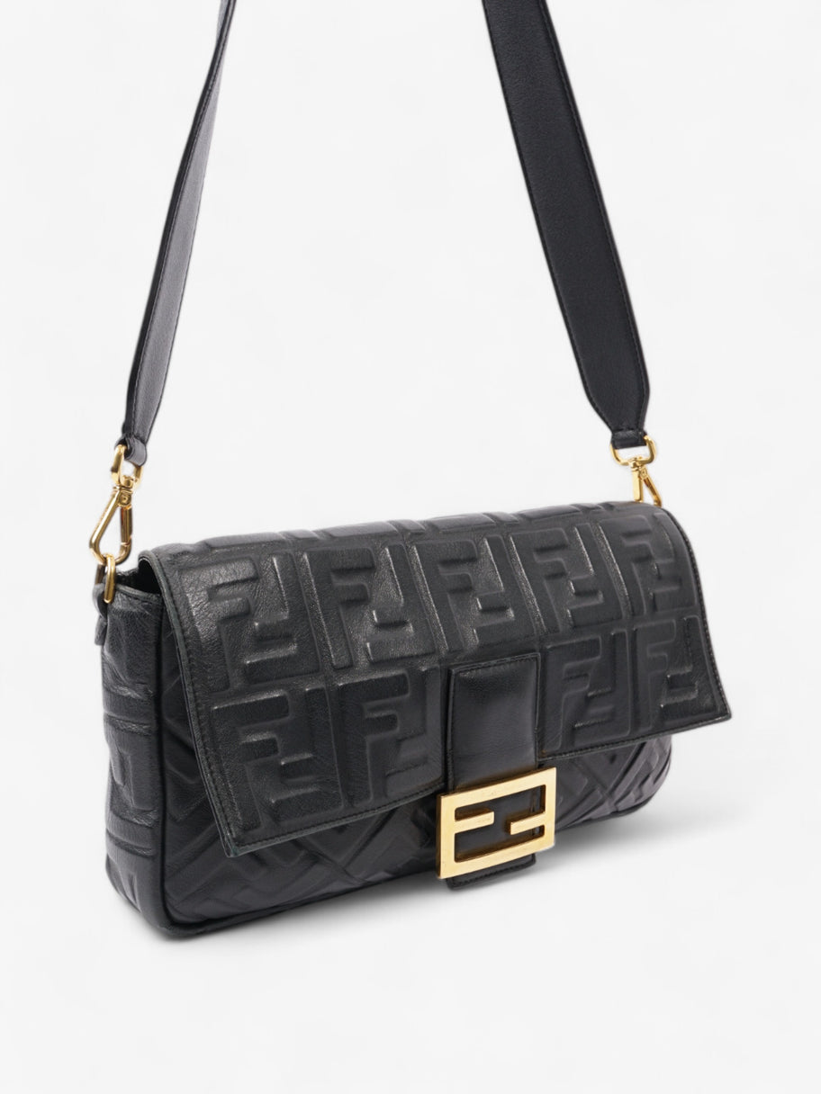 Fendi Baguette Black Lambskin Leather Large Image 7