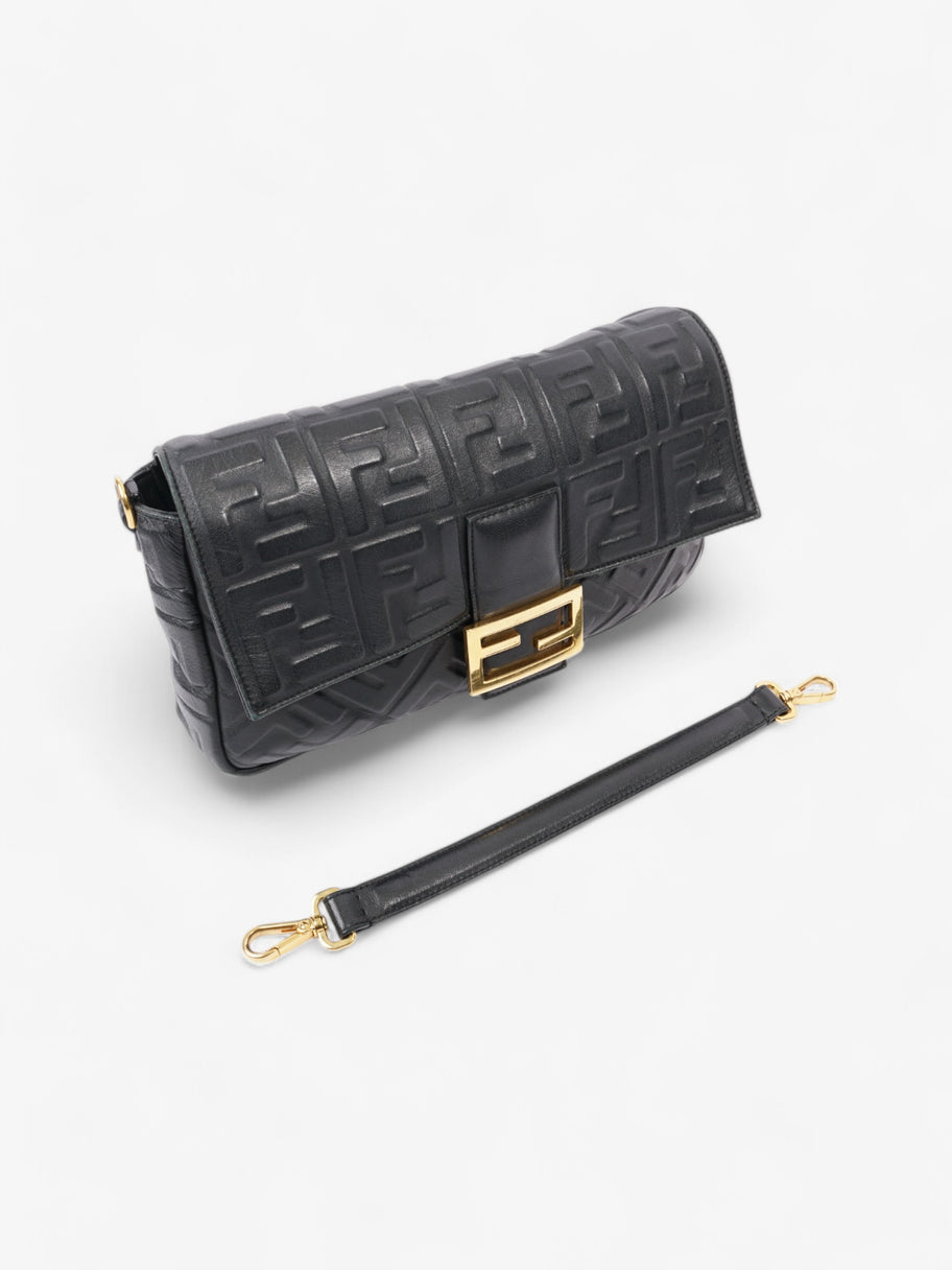 Fendi Baguette Black Lambskin Leather Large Image 8