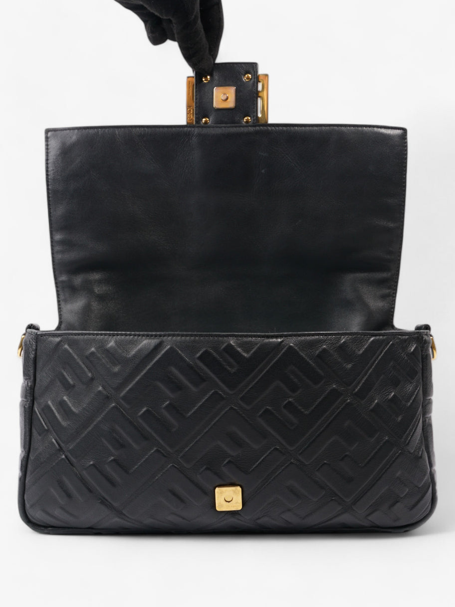 Fendi Baguette Black Lambskin Leather Large Image 9