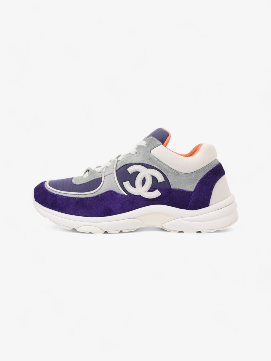 Chanel CC Logo Sneakers Blue / White / Orange Suede EU 39.5 UK 6.5 Image 5