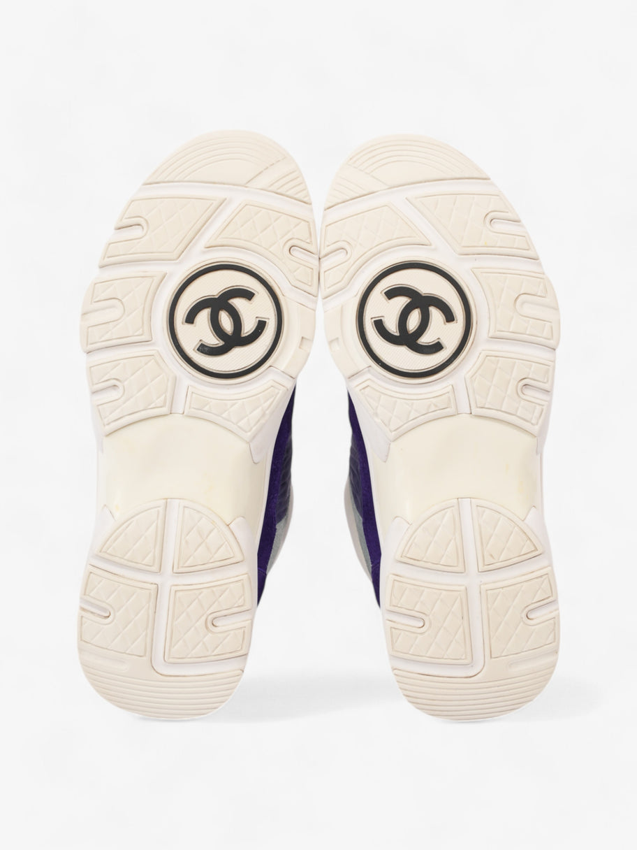 Chanel CC Logo Sneakers Blue / White / Orange Suede EU 39.5 UK 6.5 Image 7