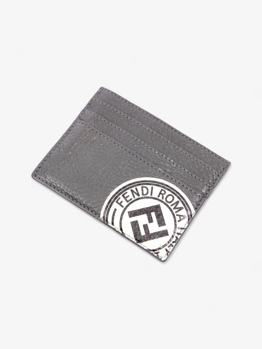 Fendi Roma Card Holder Charcoal / White Leather Image 3