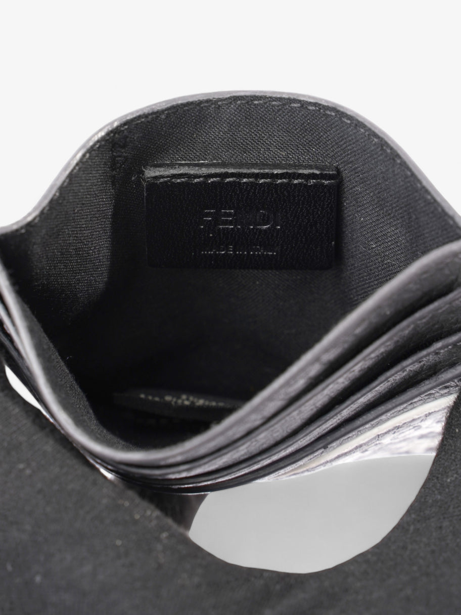 Fendi Roma Card Holder Charcoal / White Leather Image 4