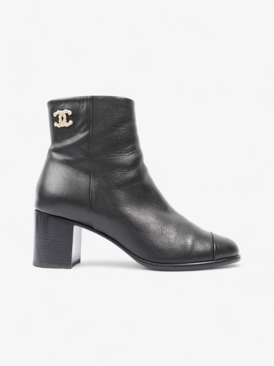 Chanel CC Boots 50 Black / Gold Leather EU 37.5 UK 4.5 Image 1