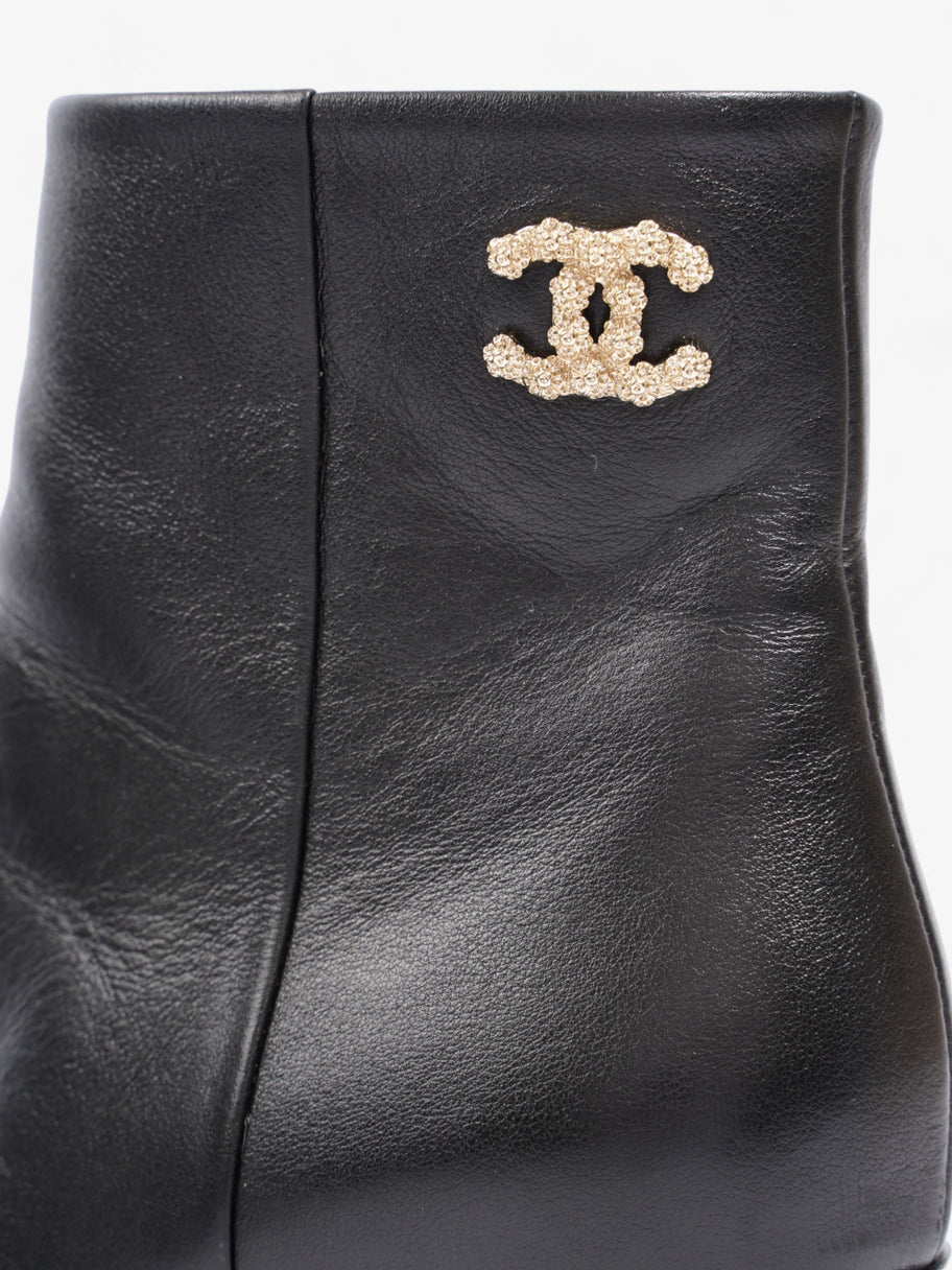 Chanel CC Boots 50 Black / Gold Leather EU 37.5 UK 4.5 Image 9