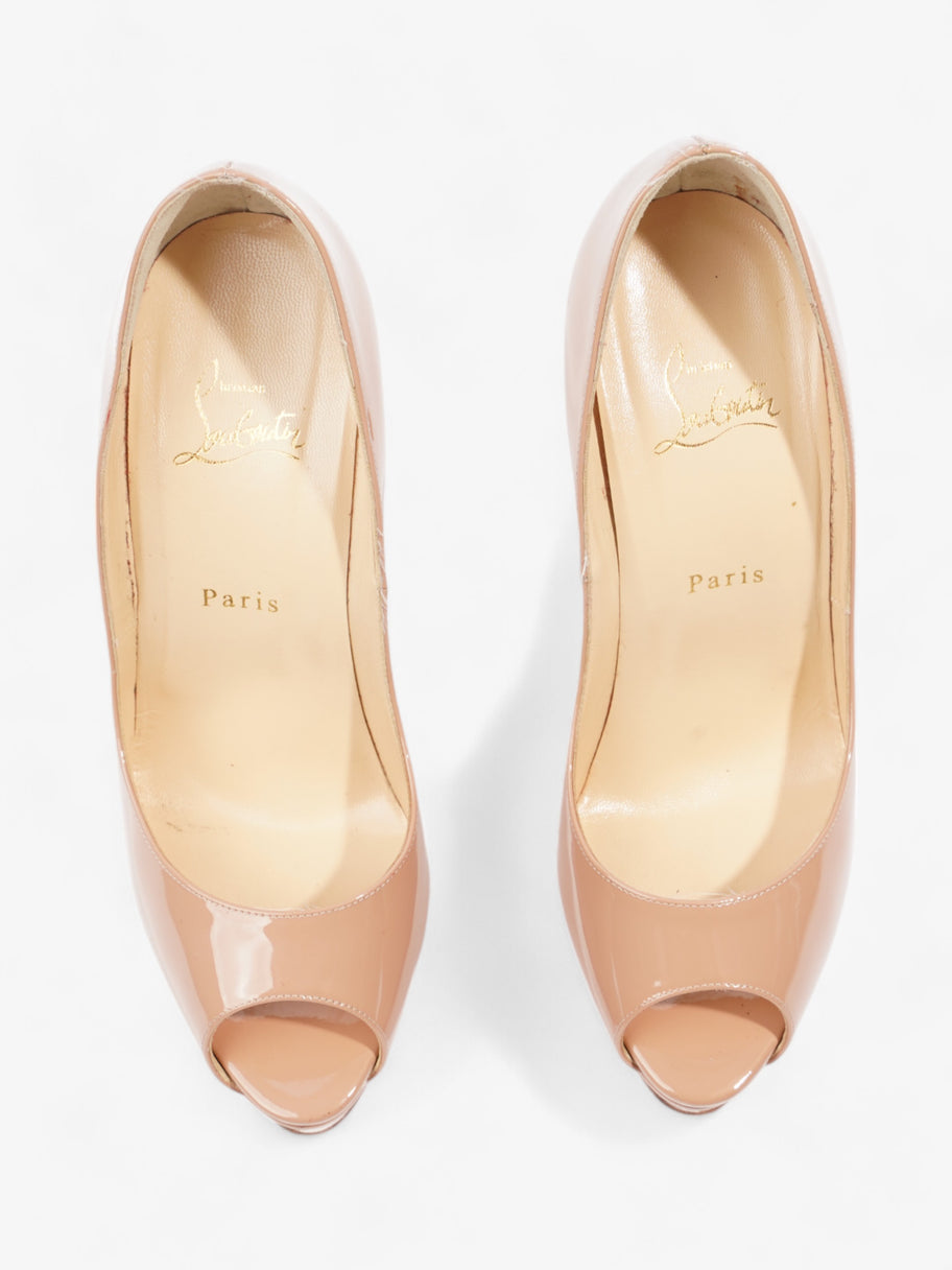 Christian Louboutin Lady Peep 150 Nude Patent Leather EU 39.5 UK 6.5 Image 8