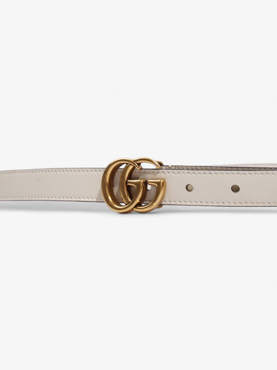 Gucci GG Marmont Thin Belt Cream / Gold Leather 85cm / 34