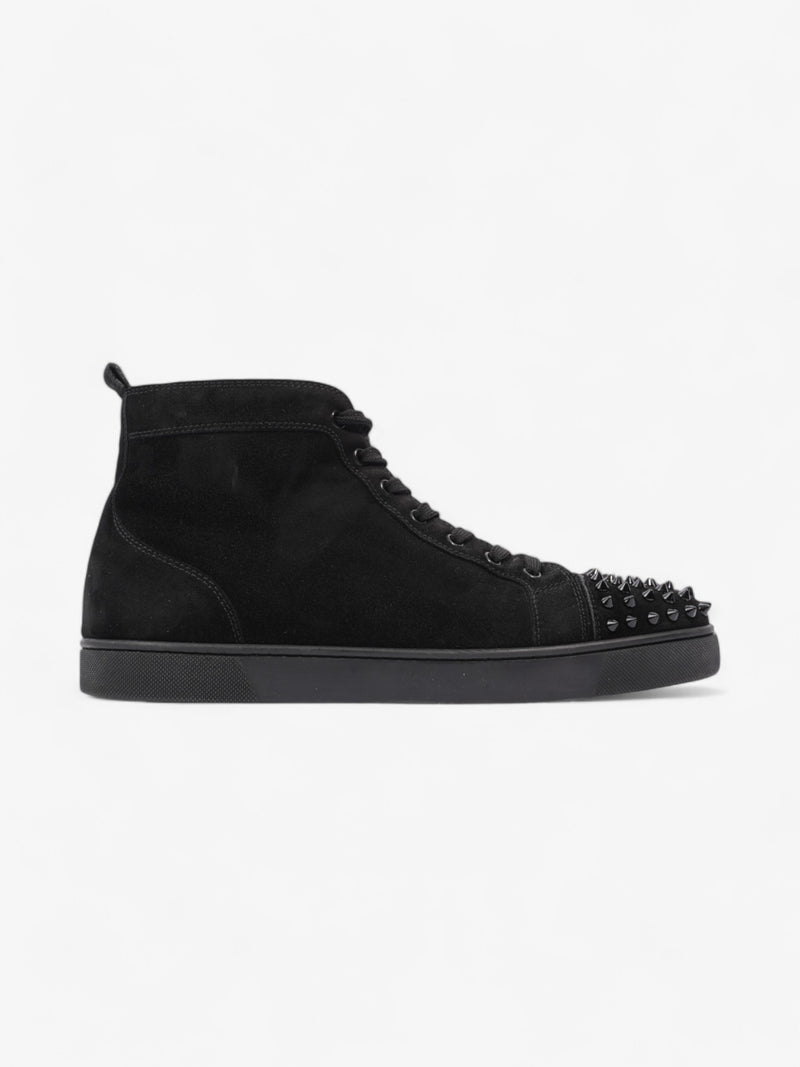  Christian Louboutin Lou Spikes High Top Black Suede EU 44.5 UK 10.5