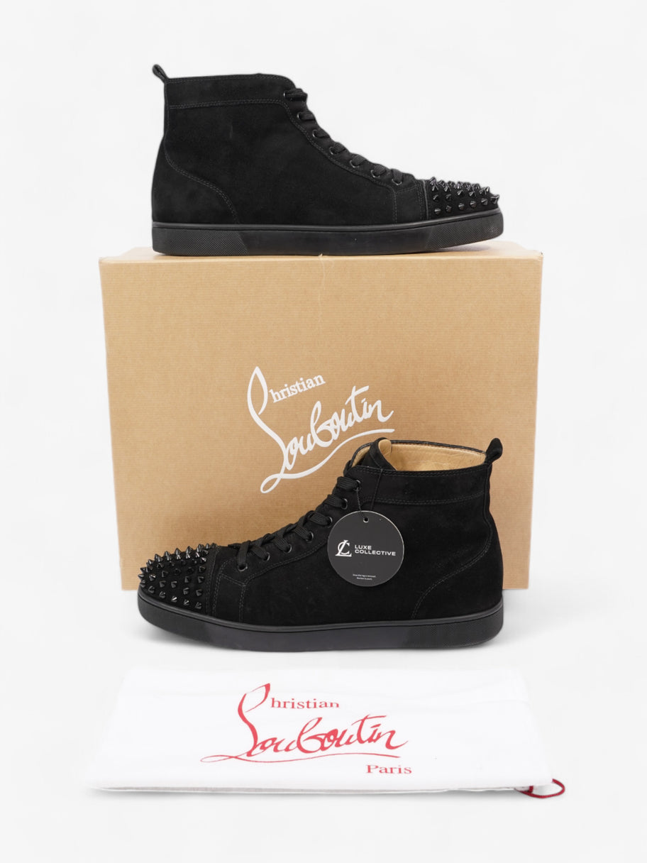 Christian Louboutin Lou Spikes High Top Black Suede EU 44.5 UK 10.5 Image 10