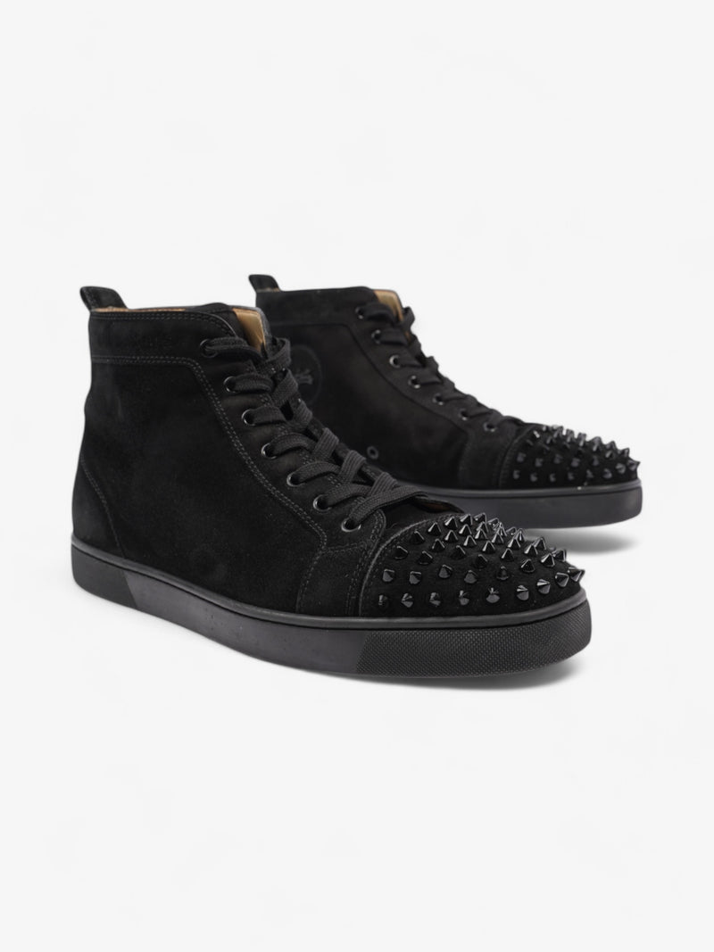  Christian Louboutin Lou Spikes High Top Black Suede EU 44.5 UK 10.5