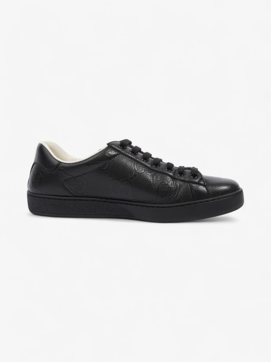 Gucci GG Ace Embossed Trainers Black Leather EU 41 UK 7 Image 4