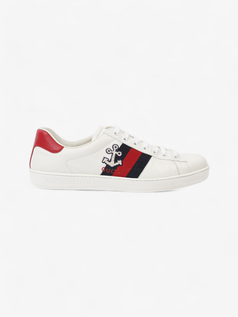  Gucci Ace Sneakers  White / Red / Blue Leather EU 43 UK 9