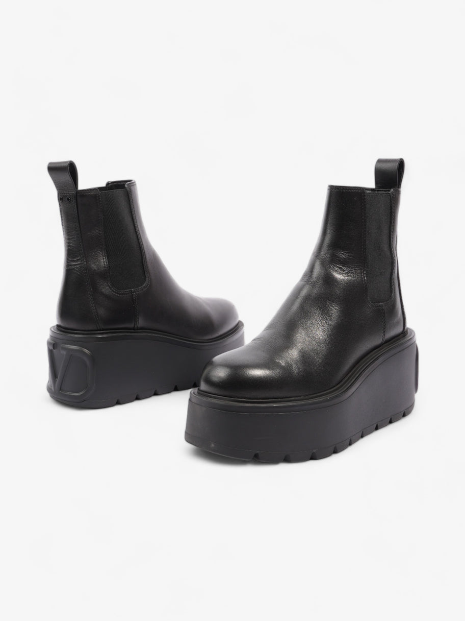 Valentino Beatle Ankle Boots 80 Black Leather EU 38 UK 5 Image 9