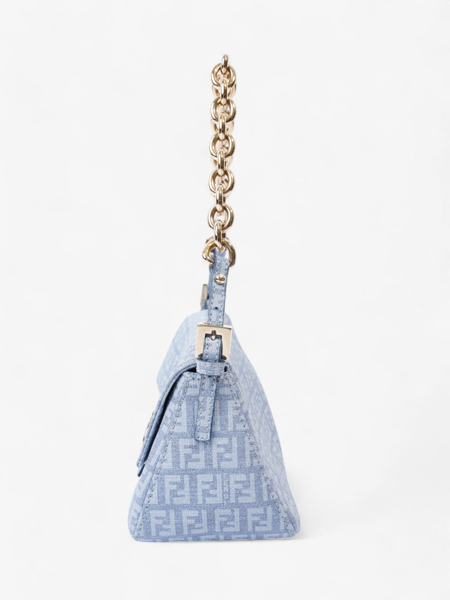 Fendi Mama Baguette Blue Canvas Mini Image 13