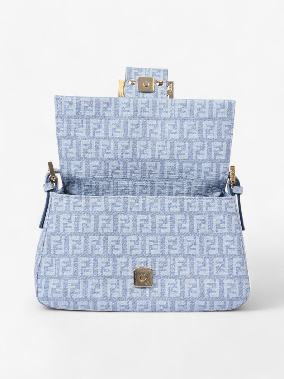 Fendi Mama Baguette Blue Canvas Mini Image 8