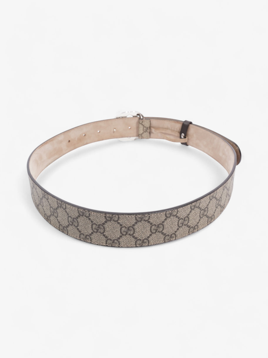 Gucci Interlocking G Belt GG Supreme / Silver Canvas 100cm / 40